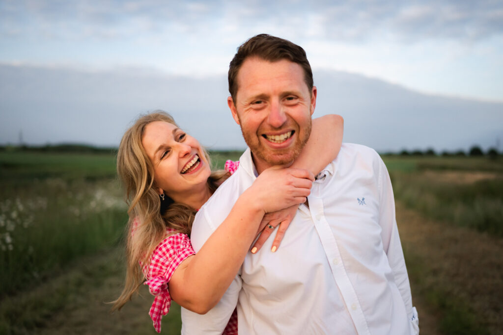 Cambridgeshire farm pre-wedding shoot