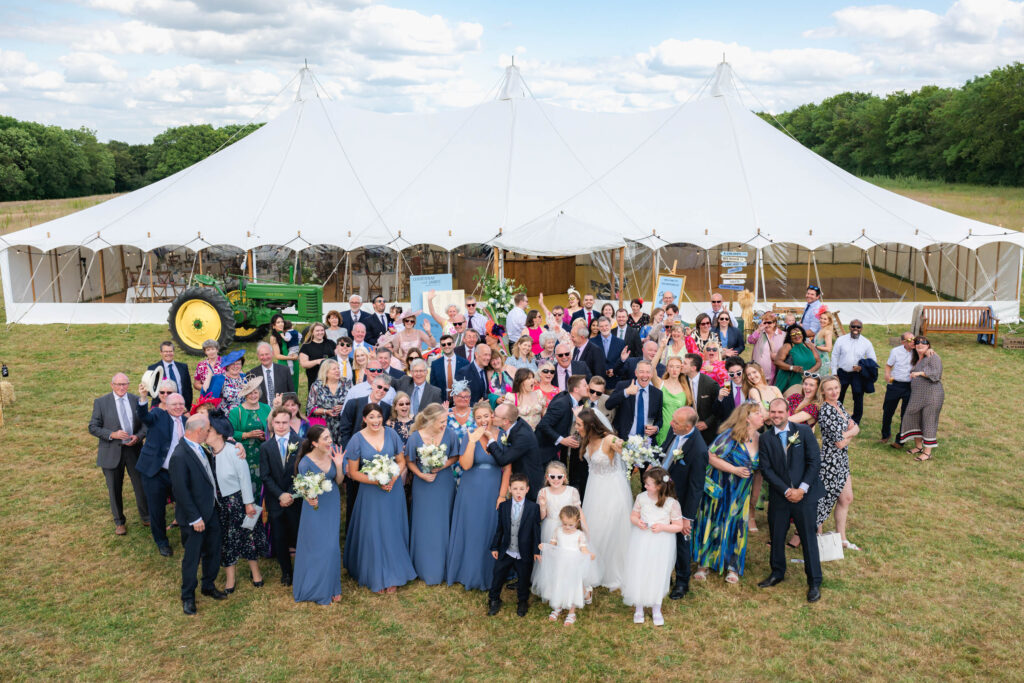 Cambridgeshire farm marquee wedding